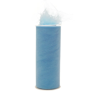 6" x 25 Yards Blue Tulle Spool - Pack of 6 Rolls