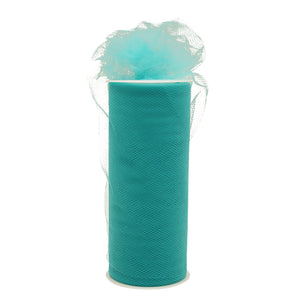 6" x 25 Yards Jade Green Tulle Spool - Pack of 6 Rolls